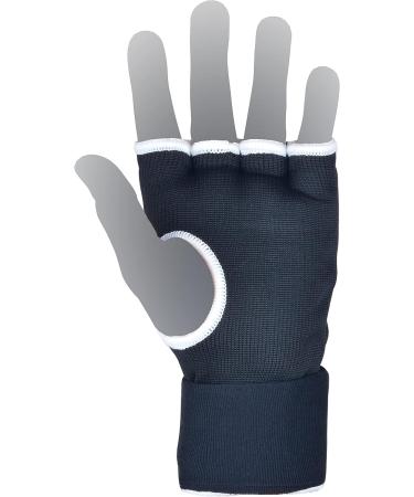 Power King Professional Gel Inner Gloves - Boxing Bandages with Wrist Belt for Muay Thai & MMA Training | Fingerless Grappling Gloves - XS Black - Buy Online on GoSupps.com