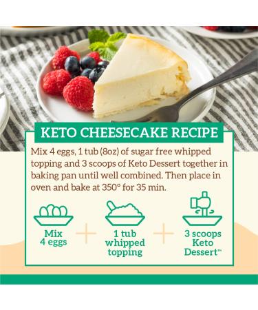 Keto Dessert Powder: Cream Cheese & Cheesecake Mix - Gluten Free, Low Carb, High Fat - Caramel Flavor - 20 Servings - Buy Online on GoSupps.com