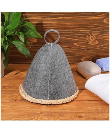 Buy Saunahut Filz Sauna Set - 3 Piece Gray Wool Felt Caps for Men & Women | Portable Heat-Resistant Sauna Hats - Buy Online on GoSupps.com
