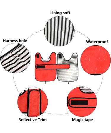 Buy Geyecete Adjustable Waterproof Dog Raincoat for Dachshunds - Reflective Velcro Fastener Red (42-45cm Back Length) - Buy Online on GoSupps.com