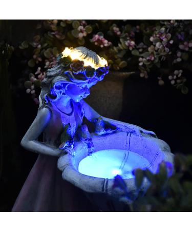 Solar Fairy Statue Solar Fairy Garden Ornaments Outdoor Solar Lights Fairy Figurine Resin Angel Garden Ornaments Solar Lights Fairy Figurine - Buy Online on GoSupps.com