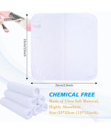 SINLAND Microfiber Waffle Washcloths 13x13 Inch 6 Pack White - Soft Facial Makeup Remover Cloths - Quick Drying & Exfoliating - Buy Online on GoSupps.com