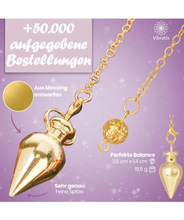 Esoteric Pendulum Golden Drop | Universal Metal Pendulum for Geobiology Reiki Divination & Radionics - Shop Now! - Buy Online on GoSupps.com