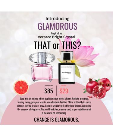GLAMOROUS | Inspired by VRSCE BRIGHT CRYSTAL | Pheromone Perfume for Women | Extrait De Parfum | Long Lasting Dupe Clone Essential Oils Fragrance | Perfume De Mujer | (30 ml / 1 Fl Oz) 1 Fl Oz (Pack of 1) - Buy Online on GoSupps.com
