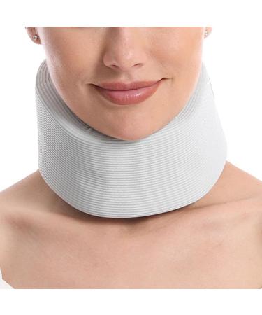 Neck support against spine pain stable collar with soft breathable cover ergonomic versatile neck support for men and women gray