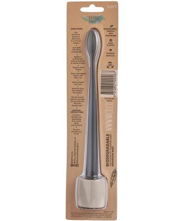 Natural Family Co. Biodegradable Cornstarch Toothbrush - Soft Monsoon Mist + Stand - Buy Online on GoSupps.com