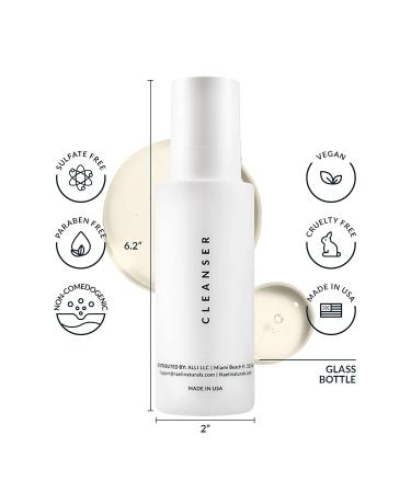 Gentle Facial Cleanser with Vitamin C, Hyaluronic Acid & Superberry Antioxidants - Vegan, Cruelty Free - 4 oz - Buy Online on GoSupps.com