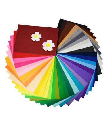 40Pcs Felt Fabric Sheets  8 x 12 inch DIY Craft Felt 1mm Thick  Non-Woven Fabric for Patchwork  School Projects  Decoration  40 Assorted Colors (20 x 30cm) 40 sheets