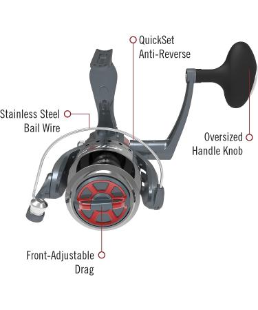 Quantum Optix Spinning Fishing Reel  4 Bearings (3 + Clutch)  Anti-Reverse with Smooth  Precisely-Aligned Gears  Clam Packaging Size 60 Reel - Buy Online on GoSupps.com