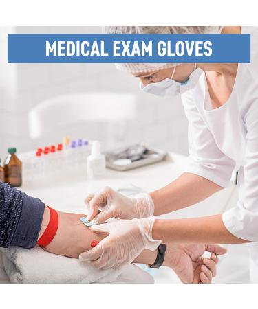 Dre Health Powder Free Disposable Gloves Medium - 100 Pack, Clear Vinyl Medical Exam Gloves - Pack of 100 - Buy Online on GoSupps.com