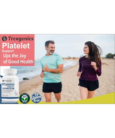 Trexgenics Platelet Support with Carica Papaya, Giloy, Iron, Vitamin B6, B12, C & D3 - 60 Veg Capsules - Buy Online on GoSupps.com