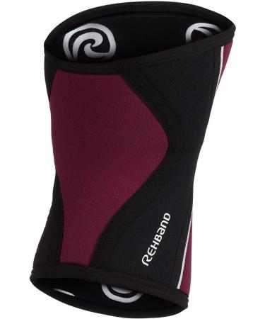 Rehband Knee Sleeve - 5mm Neoprene Support for CrossFit & Heavy Training | Unisex - Burgundy - Various Sizes & Colors - Buy Online on GoSupps.com
