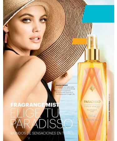 Esika Paradisso Bahia Energy Fragrance Body Mist 6.7 fl oz - Refreshing Exotic Fruits and Floral Notes - Buy Online on GoSupps.com