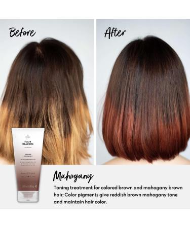 Four Reasons Color Mask Mahogany - Toning Treatment & Color Depositing Conditioner - 27 Shades - Semi Permanent Hair Dye - Vegan & Cruelty-Free - 6.76 fl oz - Buy Online on GoSupps.com
