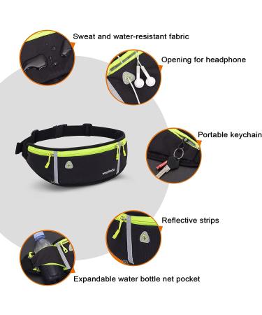WOOMADA Slim Running Fanny Pack  Adjustable Running Belts with Reflective Strip for Women&Men  Running Waist Pack with Phone & Water Bottle Holder for Jogging Cycling Hiking (rose pink) - Buy Online on GoSupps.com
