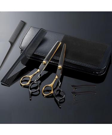 AUSYIWI 11 Piece Hairdressing Scissors Set Hair Scissors Set Hairdressing Accessories Scissors Made of Stainless Steel a Hair Cape a Comb and Clips Suitable for Home Hair Cuts for Men Women and - Buy Online on GoSupps.com