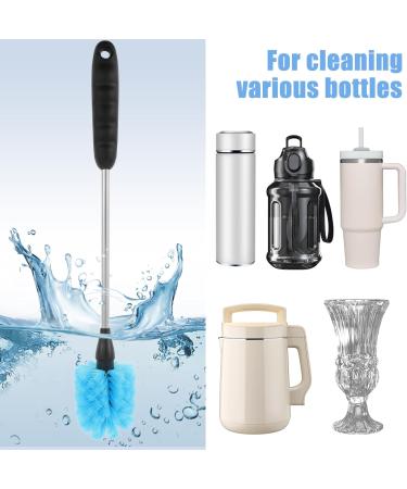 Water Bottle Brush Set Long Handle Water Bottle Cleaning Brush 360 Cleanable Water Bottle Brush Enduring Water Bottle Scrubbing Brush for Narrow Neck Bottles Sport Bottles - Buy Online on GoSupps.com
