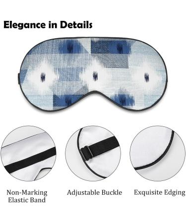 Light-Blocking Denim Patchwork Sleep Mask for Women | Comfortable Adjustable Blue & White Eye Cover for Men | Soft Blindfold Sleeping Mask - Buy Online on GoSupps.com