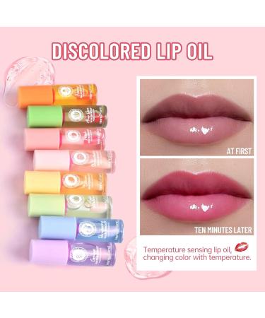 7 Pack Fruit Flavored Lip Balm - Non-Sticky Lip Balm - Magic Temperature Color Changing Lip Care - Fruit Flavored Lip Gloss Set for Women - Buy Online on GoSupps.com