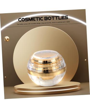 POPETPOP Cream Bottle 5g Cosmetic Jars Cosmetic Water Bottle Body Cream Jars Empty Lotion Jars Black Empty Face Cream Containers Travel Acrylic Bottle Body Multifunction Storage Bottle 7.1X6X6CM Golden - Buy Online on GoSupps.com