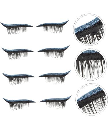 minkissy 32 Pairs False Eyelash Stickers Glitter Eye Line Strip Stickers Eyelashes with Eyeliner Sticker Reusable Eyelash Stickers Cosmetic Eye Lashes Eye Patch Miss Plastic Make up - Buy Online on GoSupps.com