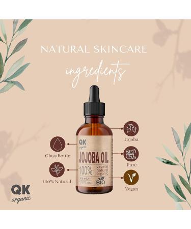 100% Pure Organic Jojoba Oil - 100ml for Body Face Hair Nails & Beard - Anti-Wrinkle & Anti-Acne - Vegan & Cold Pressed - Buy Online on GoSupps.com