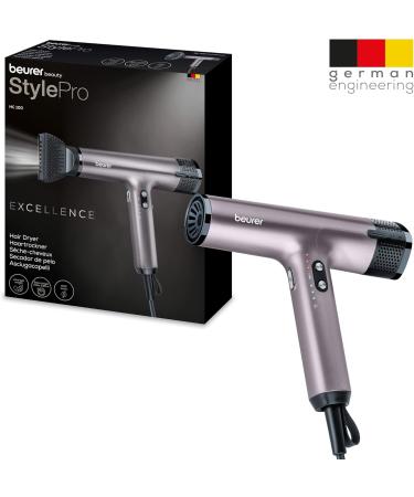 Beurer HC 100 Excellence Hair Dryer | Powerful Lightweight Digital Engine 4 Heat Settings Styling Nozzle & Diffuser for Fast Drying - Buy Online on GoSupps.com