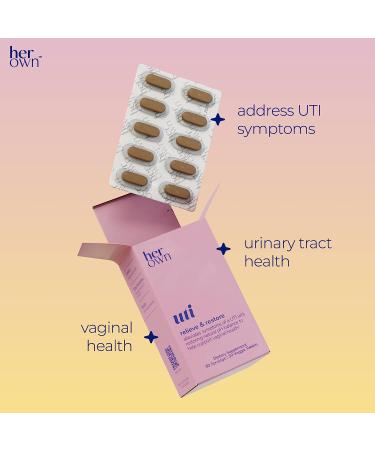 UTI Relief Probiotic Supplement - pH Balance, Vaginal Flora Support, Urinary Health - 30 Capsules, Vegan & Gluten-Free - Buy Online on GoSupps.com