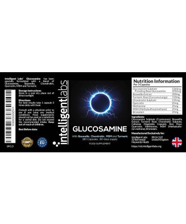 Glucosamine Chondroitin MSM Complex | 180 Capsules | Immune Support | Joint Care with Turmeric, Boswellia & Quercetin - Buy Online on GoSupps.com
