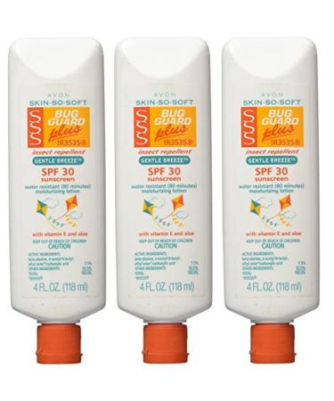 Avon Skin-So-Soft Bug Guard Plus IR3535 SPF 30 Lotions , 4 Fl Oz (Pack of 3)