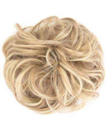 Lelinta Wavy Curly Messy Donut Hair Bun Extension Dark Ginger Mix Bleach Blonde - One Size - Buy Online on GoSupps.com