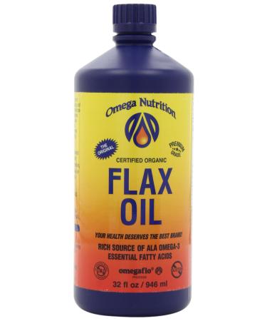 Omega Nutrition Flax Seed Oil, 32-Ounce