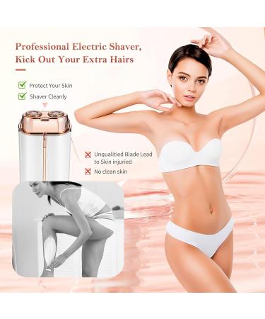 Luckits Electric Razor for Women - Painless Bikini Trimmer & Rechargeable Lady Shaver with Smart Light - Cordless Facial Hair Remover for Bikini Legs Arm Underarm - Buy Online on GoSupps.com
