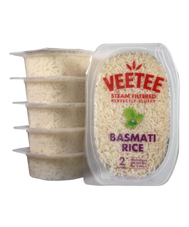 Veetee Basmati Rice - 2 Minute Rice Microwavable Meals - Instant Rice Meals Ready to Eat Gluten Free Precooked Rice - 9.9oz (Pack of 6)