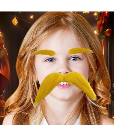 Moustache Et Sourcils Jaunes Autocollant Amusant Fausse Moustache Texture L g re En Peluche | Moustaches De No l Pour Cosplay Festival Maquillage De Sc ne Feu De Voyage D coration De Per - Buy Online on GoSupps.com