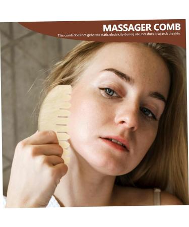 Iwowhero Jade Gua Sha Kamm - Multifunctional Massage Comb & Hair Tool | Chinese Jade Hair Comb & Gua Sha for Relaxation - Buy Online on GoSupps.com