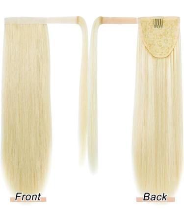 Yamel Ponytail Extension Blonde Long Straight 20 Inch Upgrade Wrap Around Fake Ponytail Synthetic Hair Extensions Clip in Ponytail Hairpiece for Women Blonde 20 Inch (Pack of 1) - Buy Online on GoSupps.com