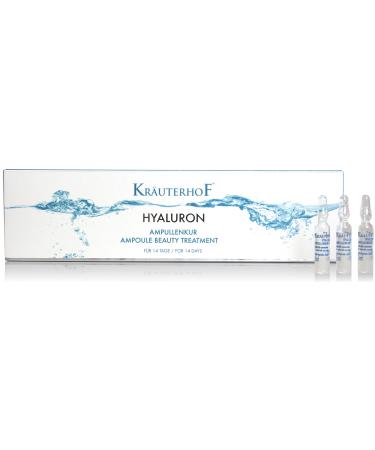 Hyaluronic Acid Kr uterhof Face Skin Moisturising Serum Ampoules Treatment for 14 Days MADE in GERMANY Vegan Anti-Aging Test Results "Good"