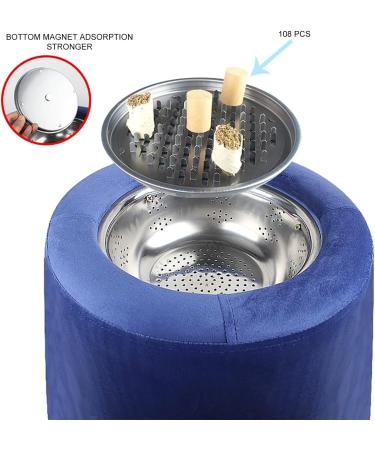 Moxibustion Cushion Set with Moxa Cone * 108pcs 360 Rotating Temperature Control Cushion Futon Moxibustion Stool Moxibustion Yoga Sit Chair Body Relax for Hips Waist and Abdomen - Buy Online on GoSupps.com