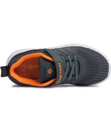 DREAM PAIRS Kids Lightweight Tennis Running Shoes - Grey/Orange (Size 2 Little Kid) - Buy Online on GoSupps.com