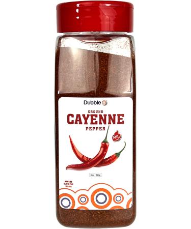 Ground Cayenne Pepper 8 oz. - 55,000 SHU, Non GMO, Kosher, Halal, and Gluten Free - Dubble O Brand