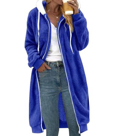 Hanxiulin Oversized Plush Jacket for Women - Warm Lined Fleece Cardigan Windproof Winter Coat in Multiple Color Variants Sizes Up to 4XL - Buy Online on GoSupps.com
