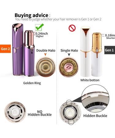 6 Pcs Gen 2 Double Halo Replacement Heads for Finishing Touch Flawless Hair Remover - Gold-Plated with Cleaning Brush & Case - Buy Online on GoSupps.com
