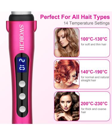 Lockenstab Large Ceramic Curling Iron for Beach Waves - LCD Display 100-230 C Ideal for All Hair Types - Buy Online on GoSupps.com