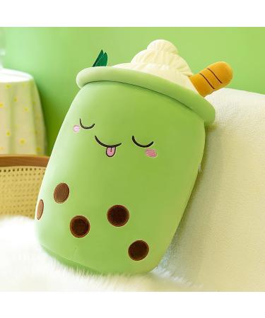 DAWRIS Bubble Tea Plush Pillow - Cute Bubble Milk Tea Cup Shaped Hugging Cushion Toy (Green) - Buy Online on GoSupps.com