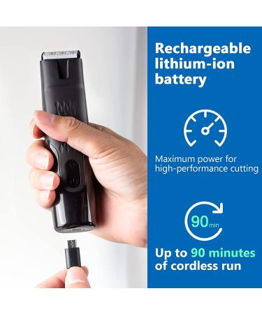 ATESON Groin Hair Trimmer for Men- Electric Body Groomer with LED Light & Waterproof Design- Pubic Hair Shaver and Beard Trimmer- Black (H620) - Buy Online on GoSupps.com