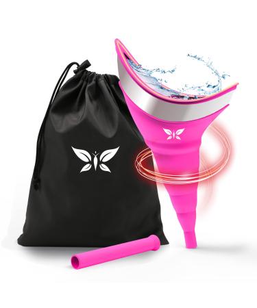 Urinal for Women, Reusable Female Urinal, Portable Female Urination Device, Silicone Pee Funnel for Women Standing Up to Pee, Waterproof Women Funnel Urine Cups for Hiking Road Trip Purple-fu