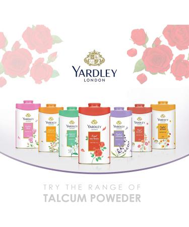 Yardley London Floral Talcum Powder long lasting fragrance sweat free all day pleasant smell 250gm x2 (English Rose Imperial Sandalwood) - Buy Online on GoSupps.com