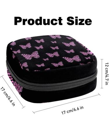 Stylish Pink Butterfly Menstruation Bag with Zipper | Women's Napkin & Tampon Organizer | Perfect for Girls - Buy Online on GoSupps.com