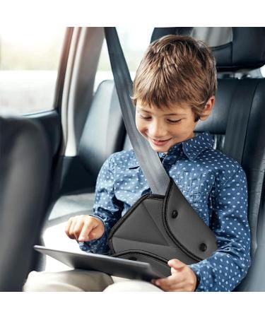 2Pcs Kids Seat Belt Adjuster & Cover - Universal Car Safety Harness Strap Triangle Positioners - Adjustable Seat Belt Pads for Children - Buy Online on GoSupps.com